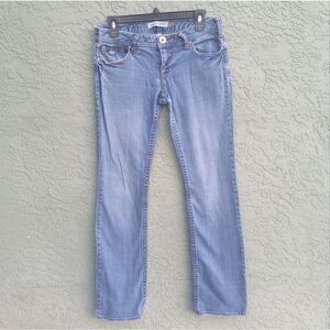 EUC AEROPOSTALE Chelsea Bootcut Cotton/Spandex Button Pocket Jeans 3/4 Long